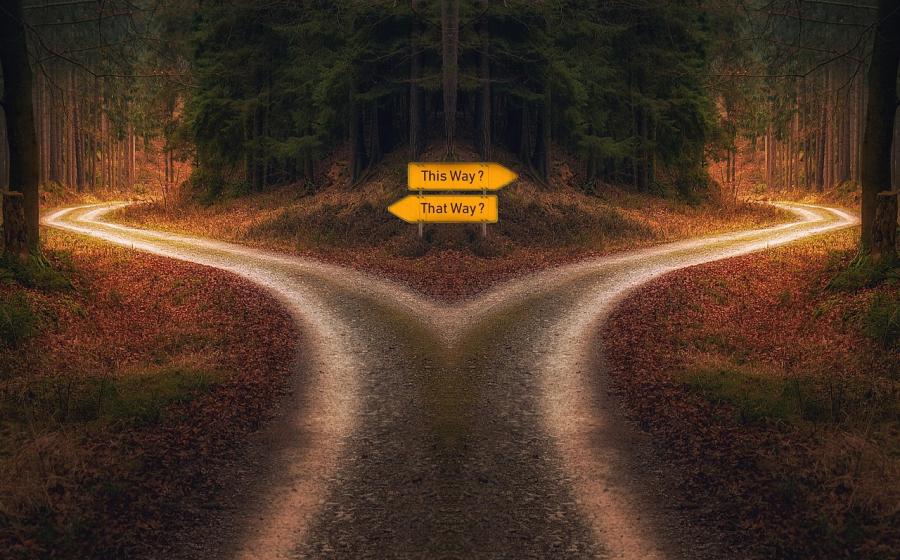 Ukazatel, kterou cestou se dát, zdroj obrázku Pixabay.com