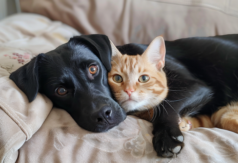 Pes a kočka, autor obrázku ArtificialGeek_Studio, zdroj Pixabay.com