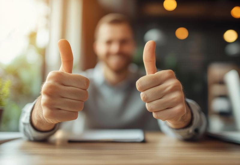 Muž dává palec nahoru, Autor obrázku Tung Lam, zdroj Pixabay.com