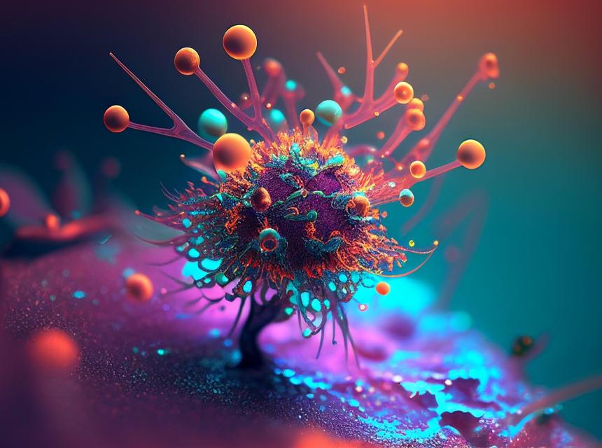 Mikrosvět bakterií, zdroj obrázku Pixabay.com